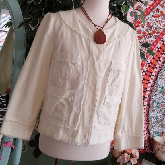 GAP Jackets & Blazers - 💎 Gap light denim style- cream - jacket / blazer